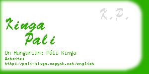 kinga pali business card